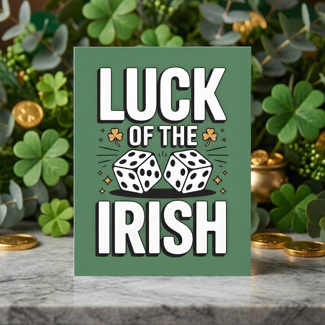 St Patrick Days Tur Luck För Irland Julkort (Skapare uppladdad)