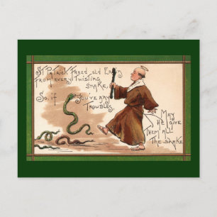 St Patrick Driving Away Snakes Vykort