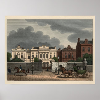 St. Patrick Dun's sjukhus i Dublin, Irland 1835 Poster