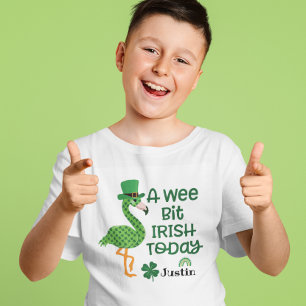 St Patrick Flamingo Leprechaun Hat A webit Irish T Shirt