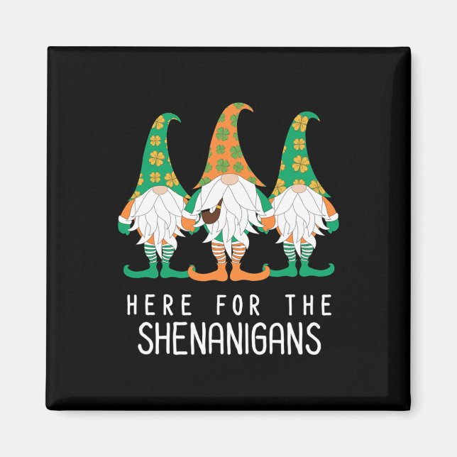 St Patrick Gnome Irish Day Shenanigan Leprechaun S Magnet (Framsidan)
