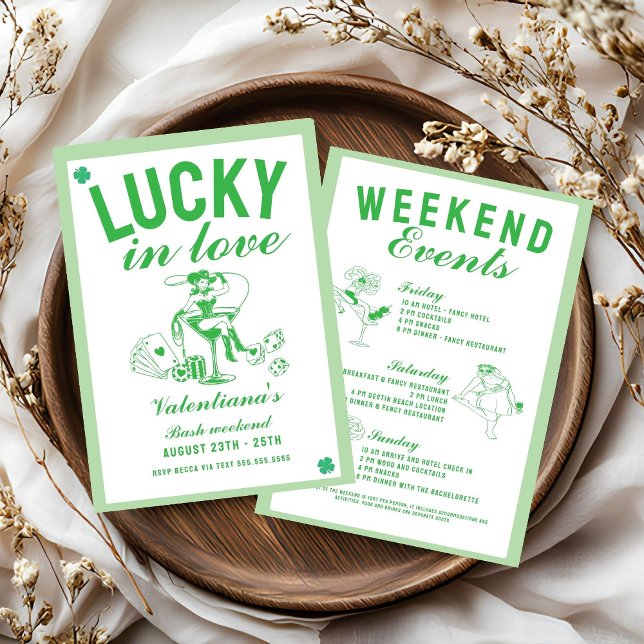 St patrick hon fann sin lyckosam talisman möhippa  inbjudningar (Skapare uppladdad)