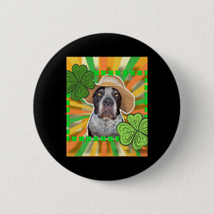 St. Patrick Hund Sticker Knapp