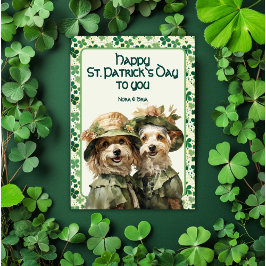 St. Patrick Irish Belles Duo Hund Julkort