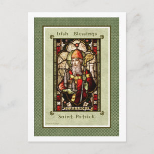 St. Patrick Irish Blessings Digital Art Postcard Vykort