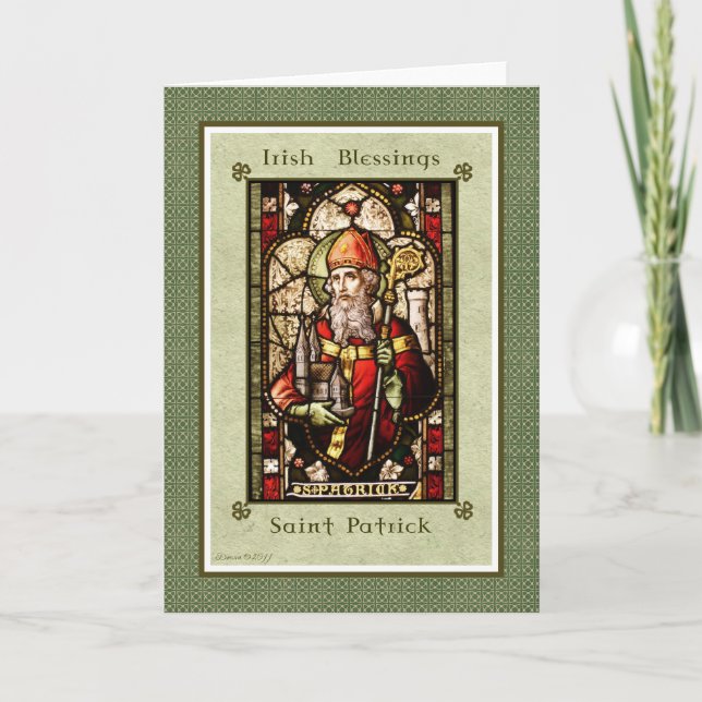 St. Patrick Irish Blessings St. Patrick's Day Card Kort (Framsida)