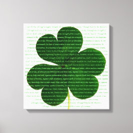 St. Patrick Irish Dikt Hjort Gråter Shamrock Canvastryck