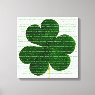 St. Patrick Irish Dikt Hjorten Gråter Shamrock Canvastryck