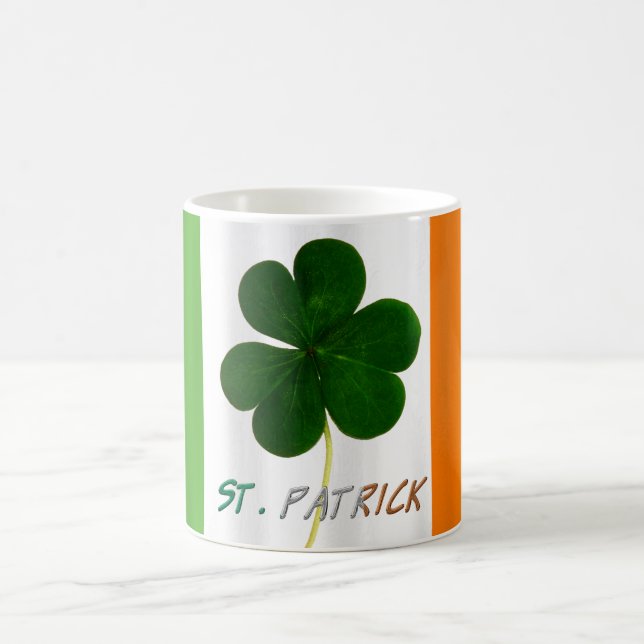 St. Patrick Irish Flagga Shamrock Klöver Ireland M Kaffemugg (Center)