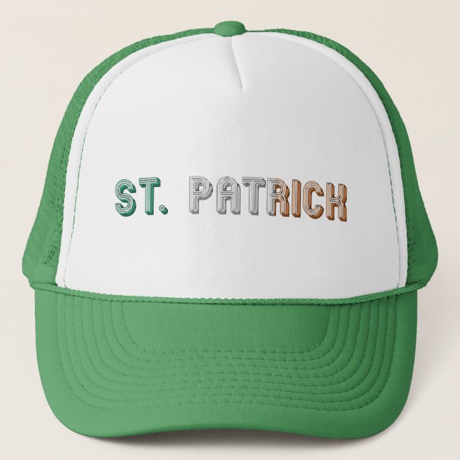 St. Patrick Irish Flagga Typography Ireland Funny Keps (Framsida)