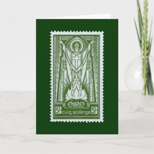 St. Patrick Irish Postage Frimärke Kort