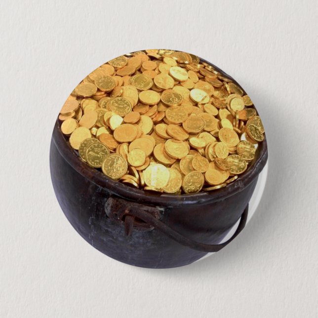 St Patrick & - kruka av guld Knapp (Framsida)