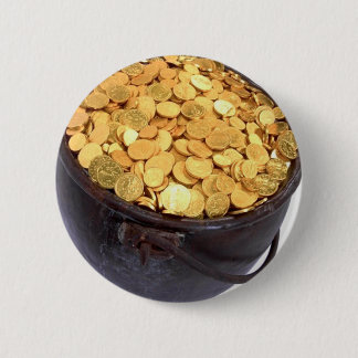 St Patrick & - kruka av guld Knapp