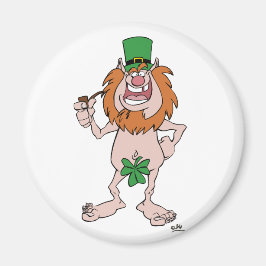 St Patrick Leprechaun (och Shamrock) Fridge Magnet