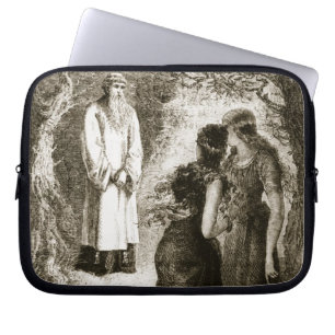 St Patrick mötte vid oskulder i trät av Fochlut, Laptop Sleeve
