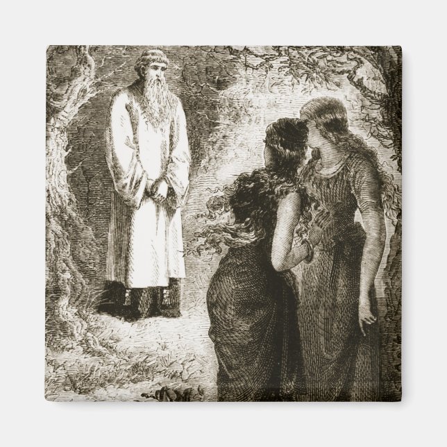 St. Patrick möttes av ogins i Fochlars trä. Magnet (Framsidan)