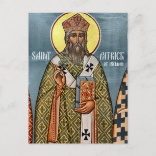 St. Patrick of Ireland Orthodox Christian Icon Vykort
