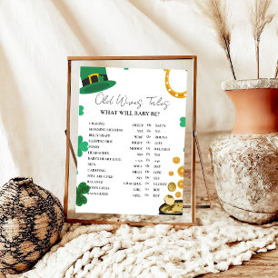 St Patrick Old WI ves Tales Baby duschspel Poster