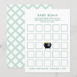 st patrick pot of guld babydusch bingo-spelkort inbjudningar