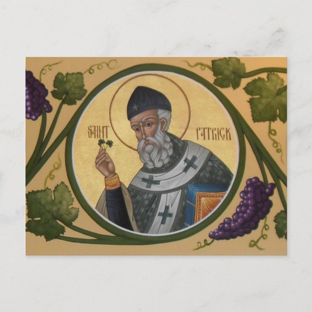 St. Patrick Prayer Card Vykort (Framsida)