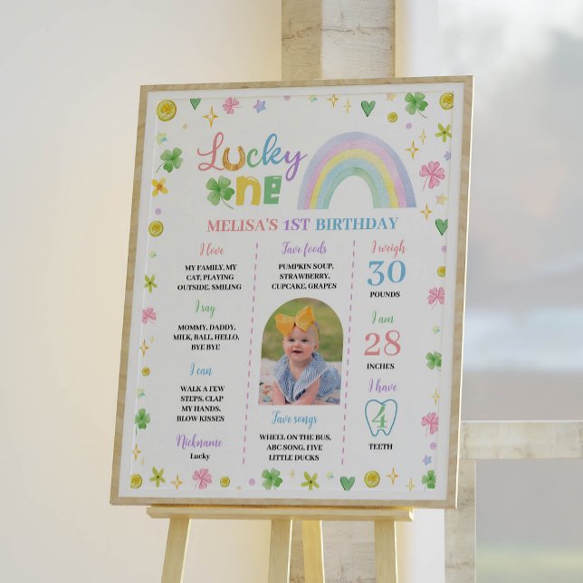 St. Patrick Rainbow Lucky One Milestone Poster (Skapare uppladdad)