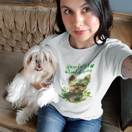 St Patrick Roligt Yorkie Grönt Beer och dåliga bes T Shirt