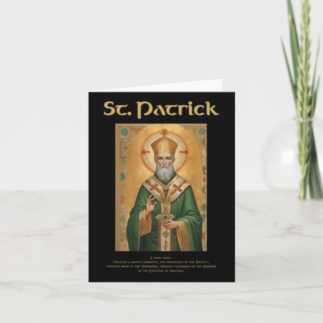 St Patrick romersk-katolsk bön  Kort (Framsida)