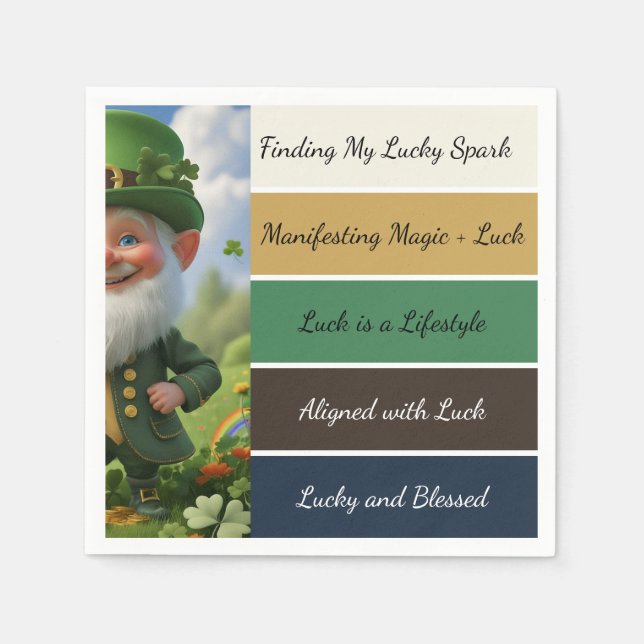 St. Patrick’s Affirmation Napkins Pappersservett (Framsidan)