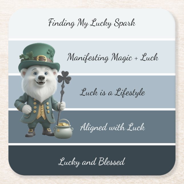 St. Patrick’s Affirmation Underlägg Papper Kvadrat (Framsidan)