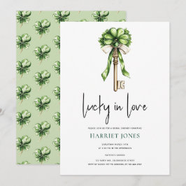 St Patrick’s Bridal Shower Gold Key & Clover Inbjudningar