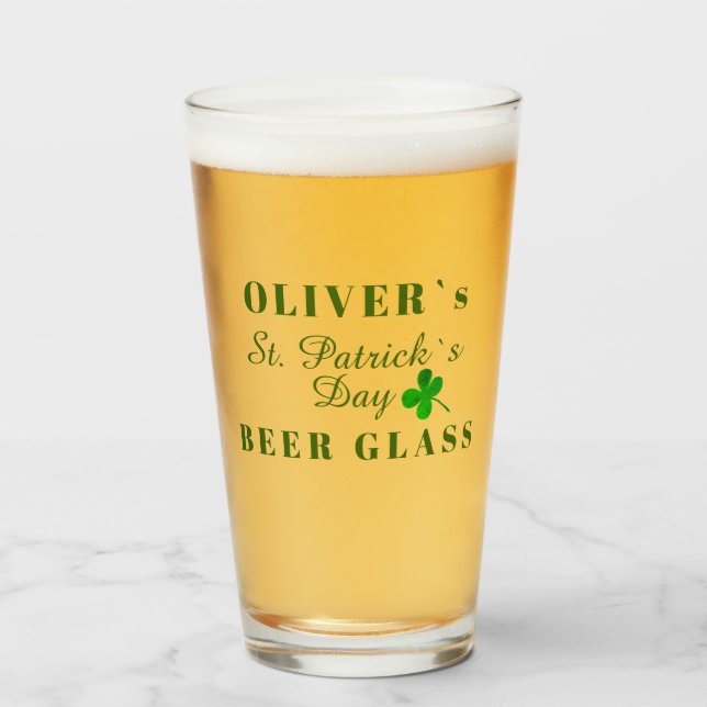 St Patrick`s dag Namn Öl Glaskopp (Framsida fylld)