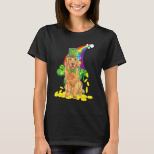 St Patrick S Dag Shamrock Irländsk Golden Retrieve T Shirt