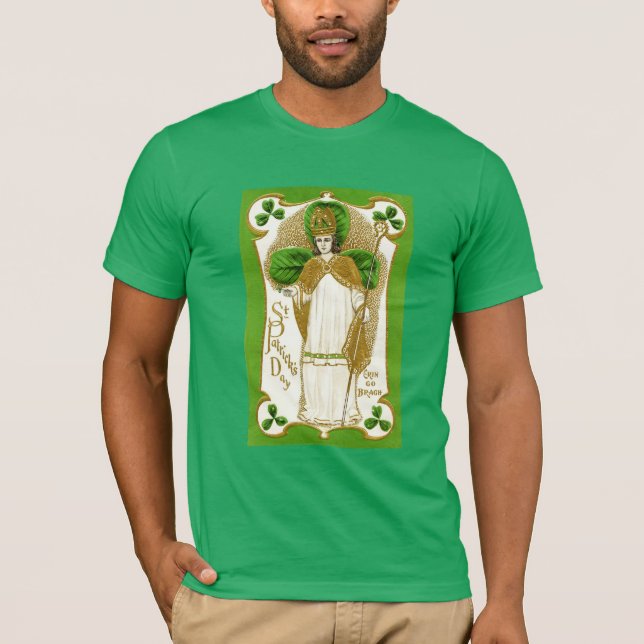 ST.PATRICK:S DAGLIGA GRÖNT-SKAMROCKER OCH TRINITET TEE (Framsida)