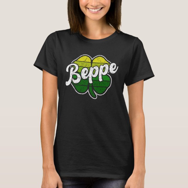 St Patrick s Day Beppe Far Irish C Shamrock T Shirt (Framsida)