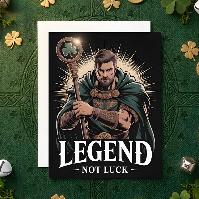 St Patrick’s Day Card Celtic Legend Julkort (Skapare uppladdad)