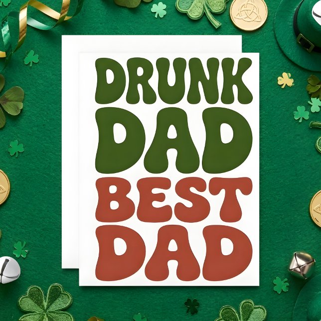 St Patrick’s Day Card for Dad Funny Julkort (Skapare uppladdad)