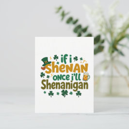 St Patrick’s Day Card Funny Shenanigans Julkort