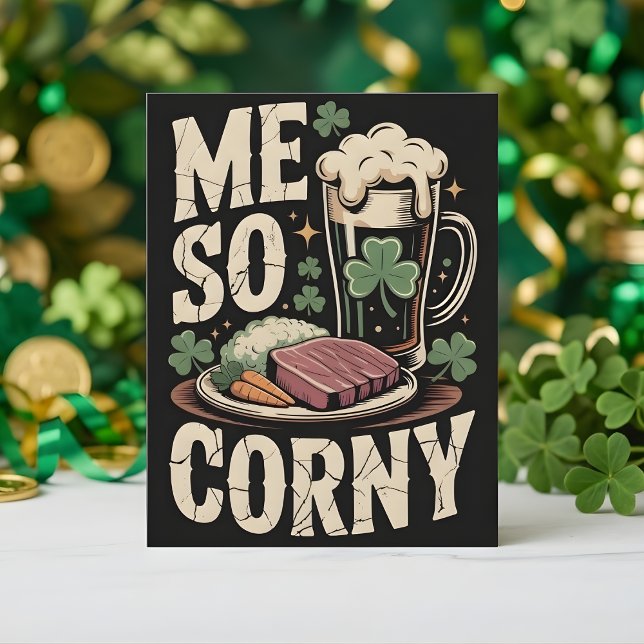 St Patrick’s Day Card Irish Dinner Humor Julkort (Skapare uppladdad)