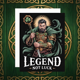 St Patrick’s Day Card Legend Not Luck Julkort