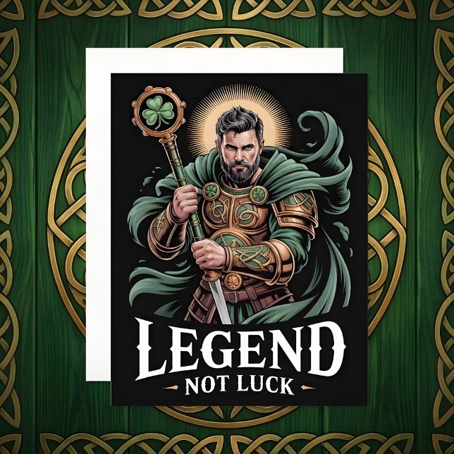 St Patrick’s Day Card Legend Not Luck Julkort (Skapare uppladdad)