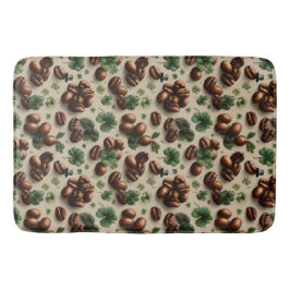 St. Patrick’s Day Coffee & Shamrock Pattern Badrumsmatta