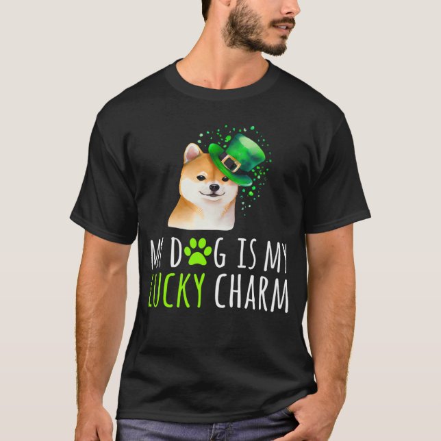 St Patrick s Day Corgi Lucky Charm Leprechaun Sham T Shirt (Framsida)