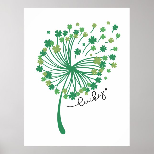 St.Patrick’s Day Dandelion Lucky Poster (Framsidan)