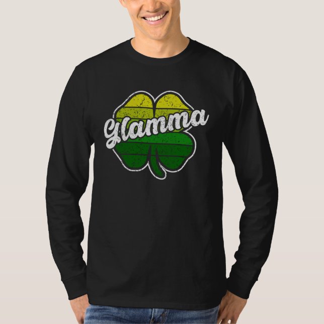 St Patrick s Day Glamma  Mother Irish C Shamrock T Shirt (Framsida)