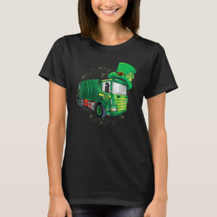 St Patrick S Day Grönt Sopor Lastbil Boy Kids T Shirt