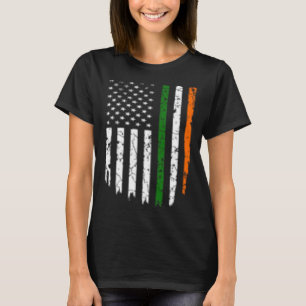 St Patrick s Day Irish American Flagga Manar Women T Shirt