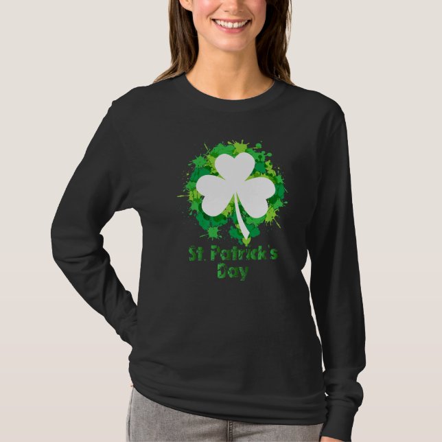 St Patrick S Day Klöver Grönt Irish Ireland Klöver T Shirt (Framsida)