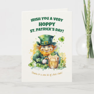 St. Patrick’s Day Leprechaun Funny Card Kort