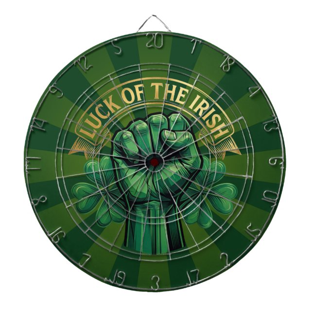 St. Patrick’s Day Luck of the Irish Fist Shamrock Darttavla (Framsidan)