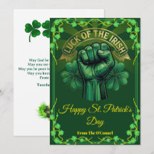 St. Patrick’s Day Luck of the Irish Fist Shamrock